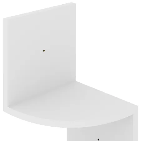 Étagère d'angle murale Blanc 19x19x123 cm Bois d'ingénierie