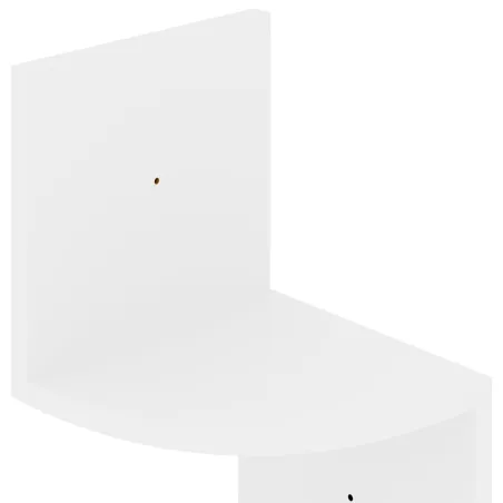 Étagère d'angle murale blanc brillant 19x19x123 cm