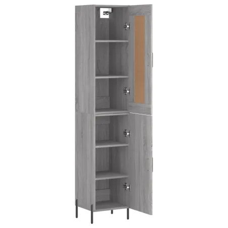 Buffet haut Sonoma gris 34,5x34x180 cm Bois d'ingénierie