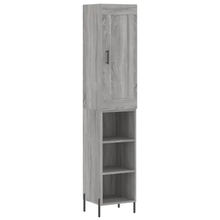 Buffet haut Sonoma gris 34,5x34x180 cm Bois d'ingénierie 2