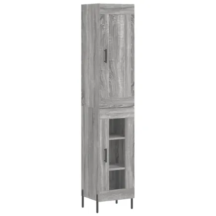 Buffet haut Sonoma gris 34,5x34x180 cm Bois d'ingénierie 2