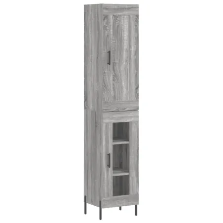 Buffet haut Sonoma gris 34,5x34x180 cm Bois d'ingénierie