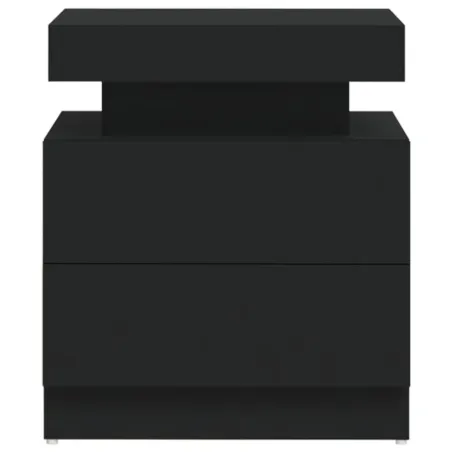 Table de chevet Noir 45x35x52 cm Aggloméré