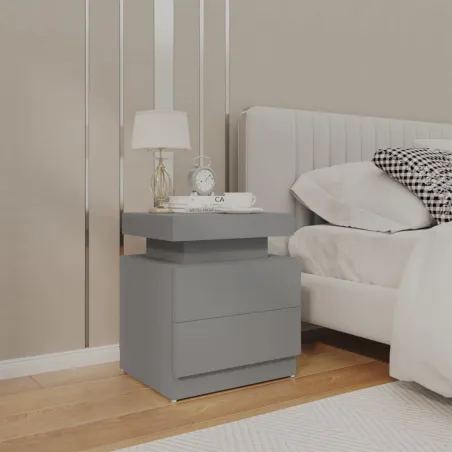 Table de chevet Gris 45x35x52 cm Bois d'ingénierie