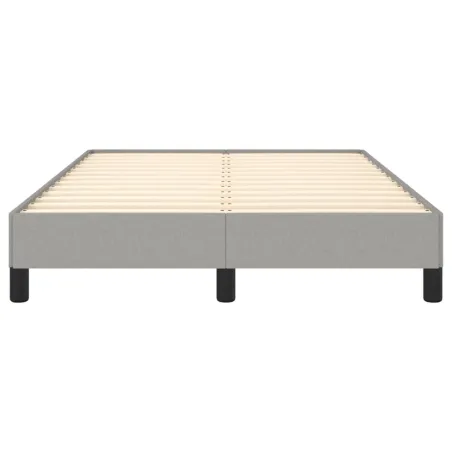 Cadre de lit sans matelas gris clair 120x190 cm tissu