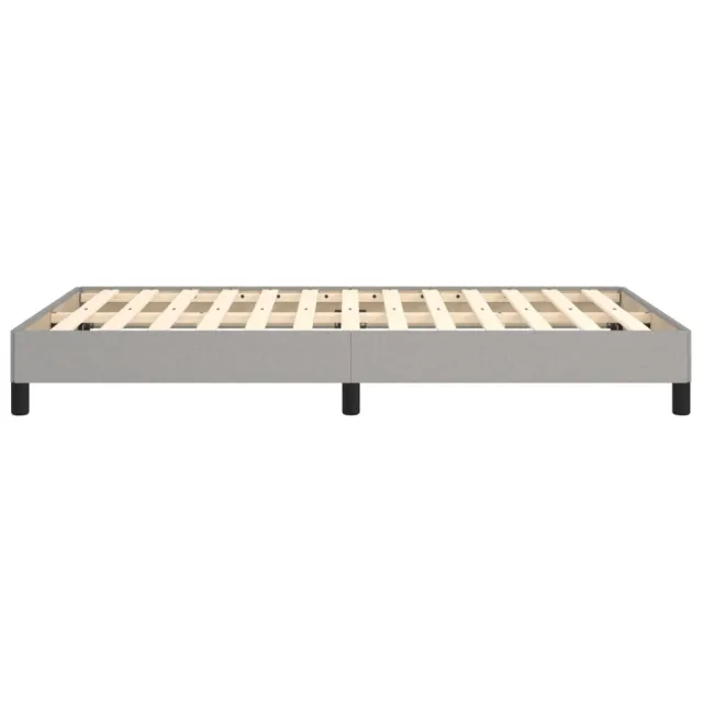 Cadre de lit sans matelas gris clair 120x190 cm tissu
