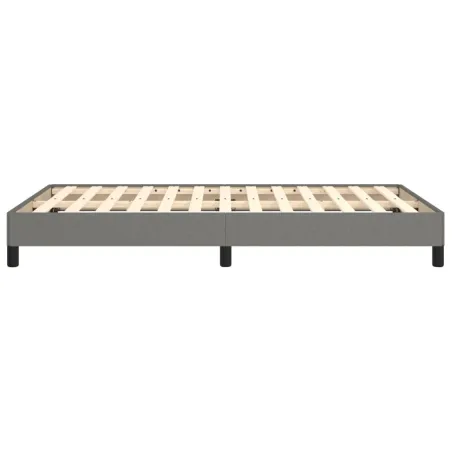 Cadre de lit sans matelas gris foncé 120x190 cm tissu