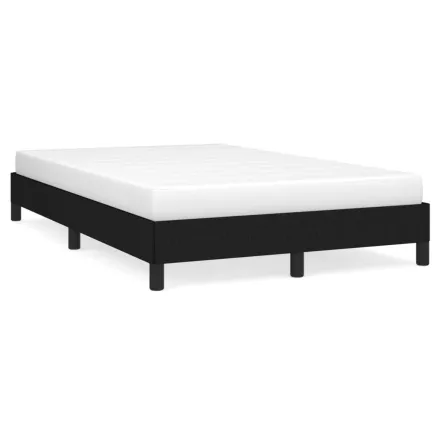 Cadre de lit sans matelas noir 120x190 cm tissu 2
