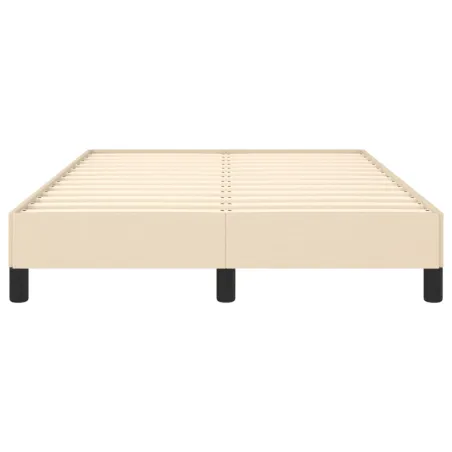 Cadre de lit sans matelas crème 120x190 cm tissu