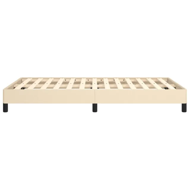Cadre de lit sans matelas crème 120x190 cm tissu