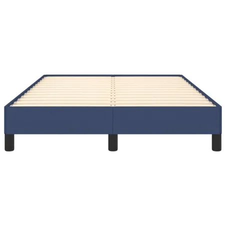 Cadre de lit sans matelas bleu 120x190 cm tissu