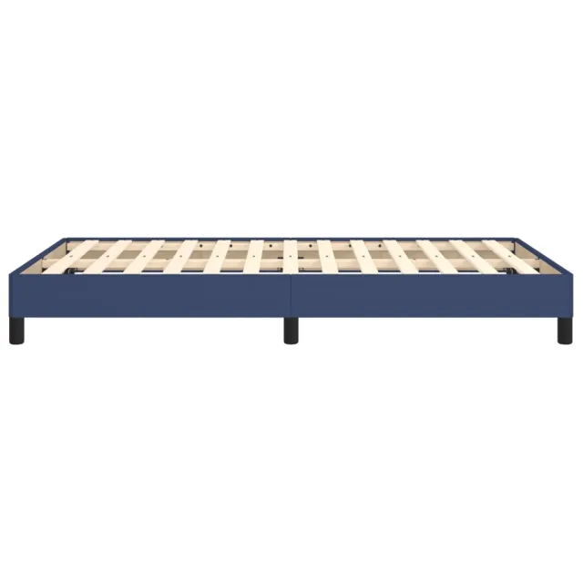 Cadre de lit sans matelas bleu 120x190 cm tissu