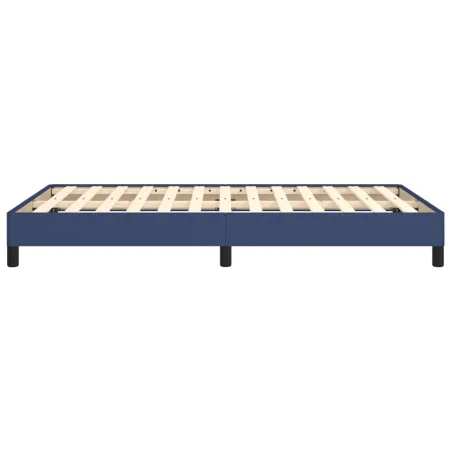Cadre de lit sans matelas bleu 120x190 cm tissu