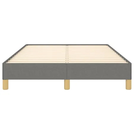 Cadre de lit sans matelas gris foncé 120x190 cm tissu