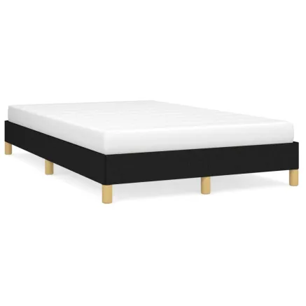 Cadre de lit sans matelas noir 120x190 cm tissu 2