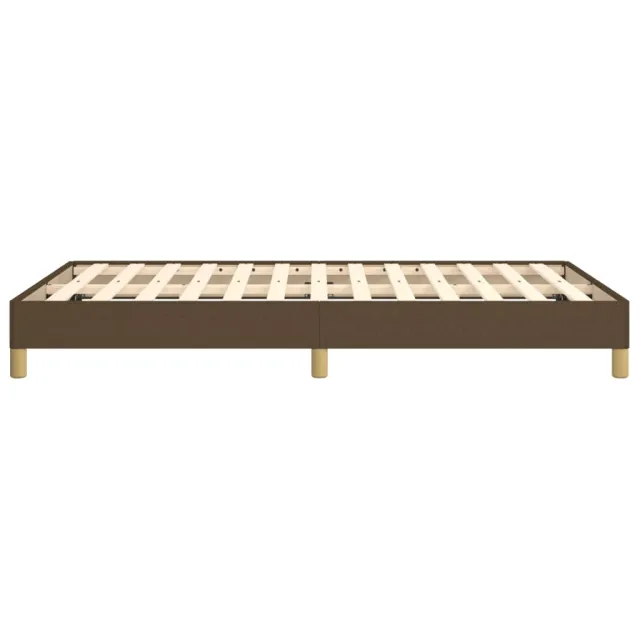 Cadre de lit sans matelas marron foncé 120x190 cm tissu