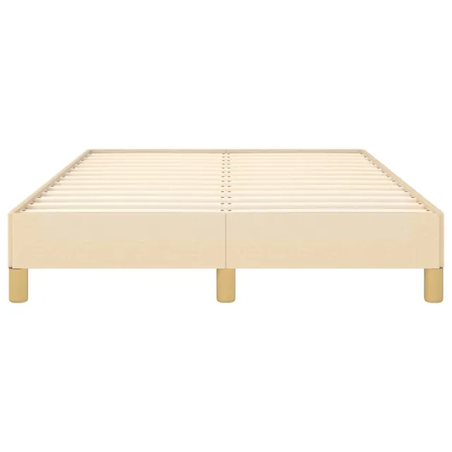 Cadre de lit sans matelas crème 120x190 cm tissu