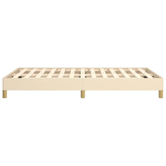 Cadre de lit sans matelas crème 120x190 cm tissu