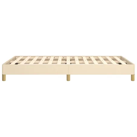 Cadre de lit sans matelas crème 120x190 cm tissu