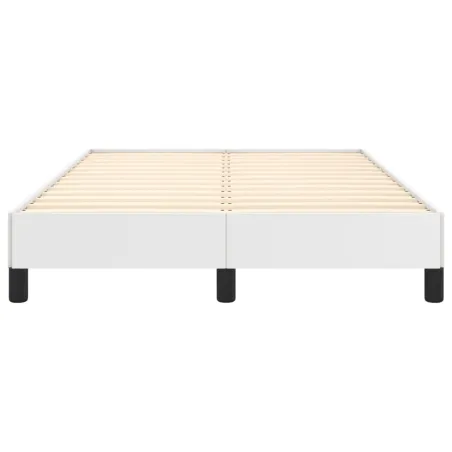 Cadre de lit sans matelas blanc 120x190 cm similicuir