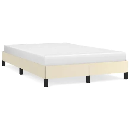 Cadre de lit sans matelas crème 120x190 cm similicuir 2
