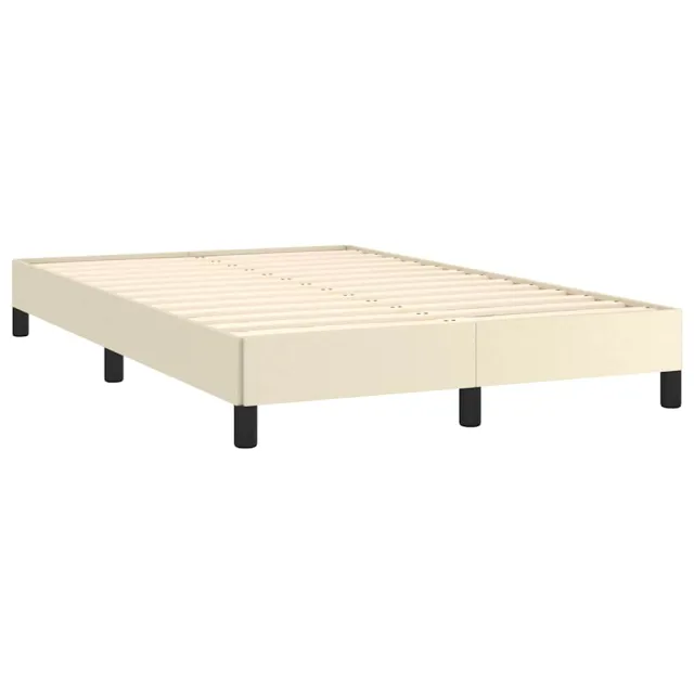 Cadre de lit sans matelas crème 120x190 cm similicuir