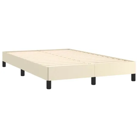 Cadre de lit sans matelas crème 120x190 cm similicuir