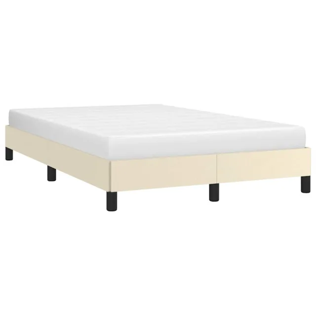 Cadre de lit sans matelas crème 120x190 cm similicuir