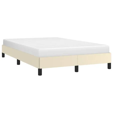 Cadre de lit sans matelas crème 120x190 cm similicuir