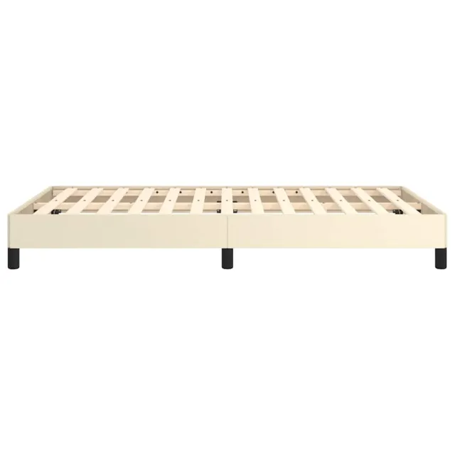 Cadre de lit sans matelas crème 120x190 cm similicuir