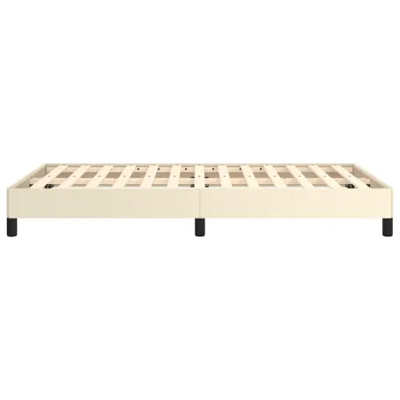 Cadre de lit sans matelas crème 120x190 cm similicuir