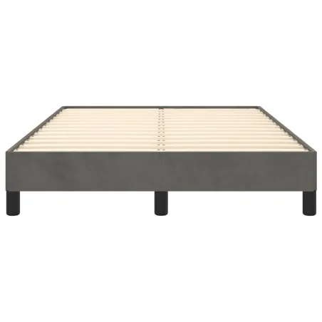 Cadre de lit sans matelas gris foncé 120x190 cm velours