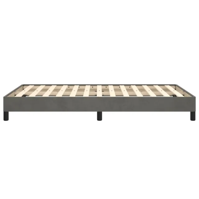 Cadre de lit sans matelas gris foncé 120x190 cm velours