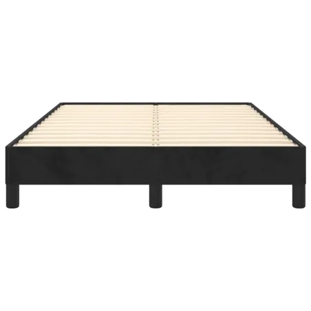 Cadre de lit sans matelas noir 120x190 cm velours