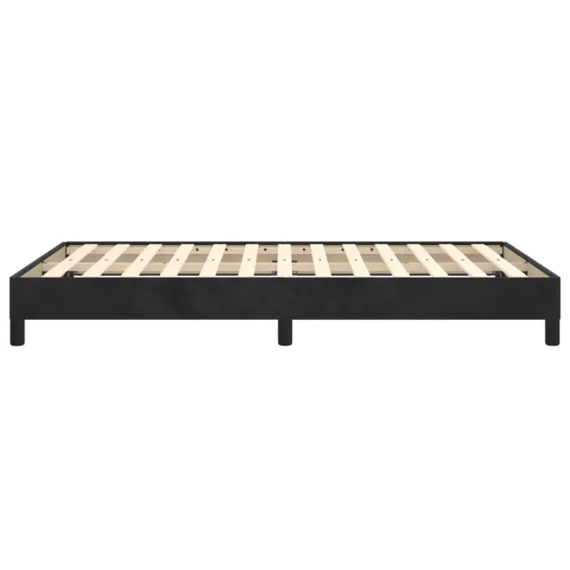 Cadre de lit sans matelas noir 120x190 cm velours