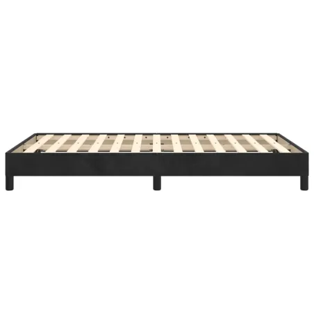 Cadre de lit sans matelas noir 120x190 cm velours