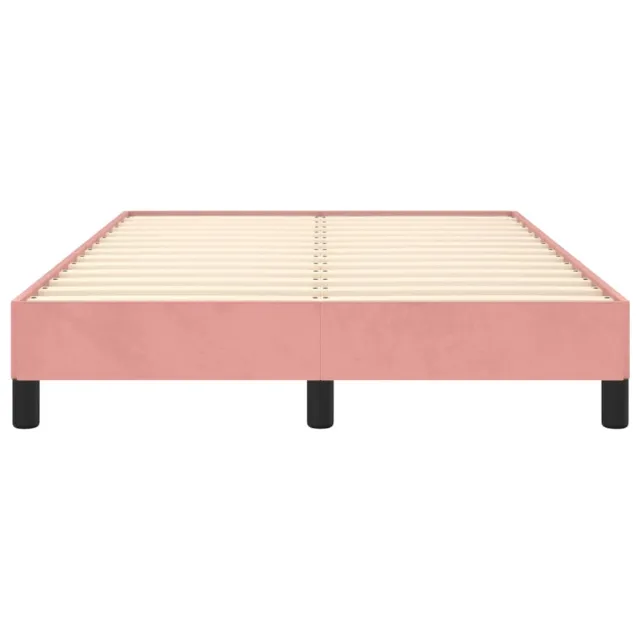 Cadre de lit sans matelas rose 120x190 cm velours