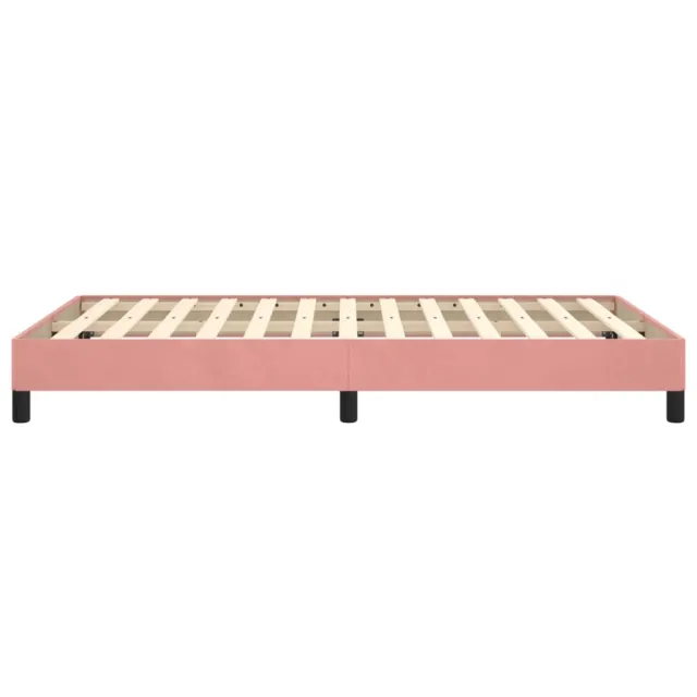 Cadre de lit sans matelas rose 120x190 cm velours
