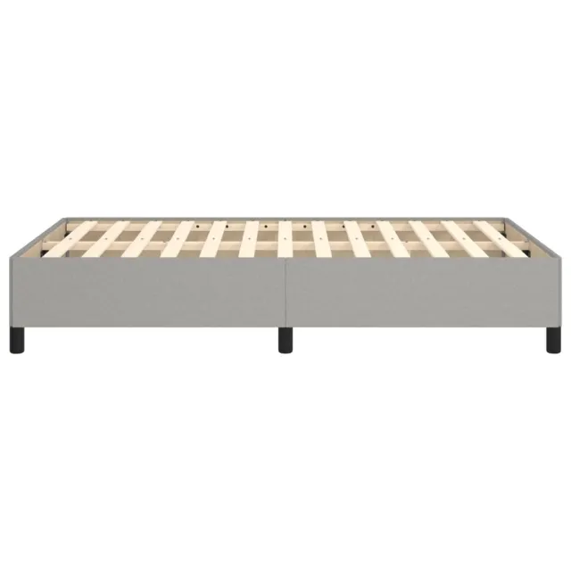 Cadre de lit sans matelas gris clair 120x190 cm tissu