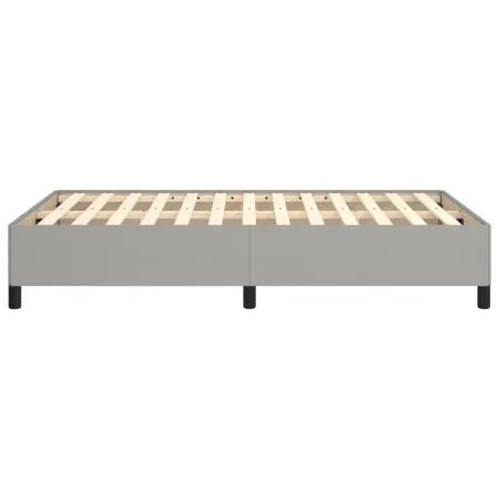 Cadre de lit sans matelas gris clair 120x190 cm tissu