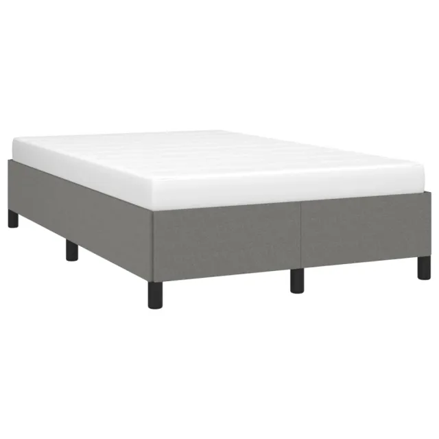 Cadre de lit sans matelas gris foncé 120x190 cm tissu