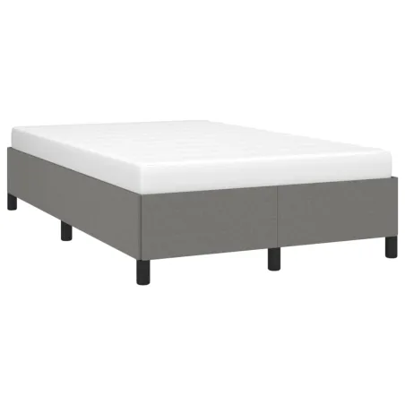 Cadre de lit sans matelas gris foncé 120x190 cm tissu