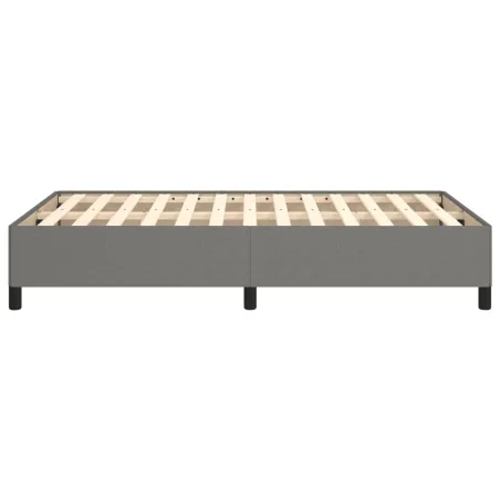 Cadre de lit sans matelas gris foncé 120x190 cm tissu