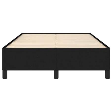 Cadre de lit sans matelas noir 120x190 cm tissu