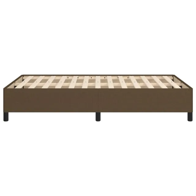 Cadre de lit sans matelas marron foncé 120x190 cm tissu