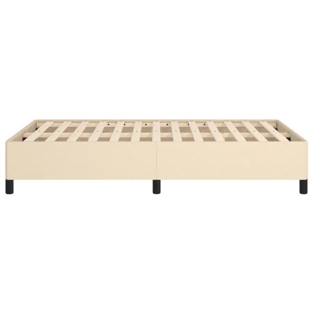 Cadre de lit sans matelas crème 120x190 cm tissu