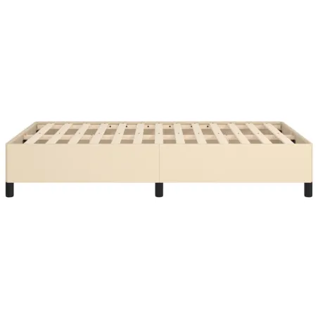 Cadre de lit sans matelas crème 120x190 cm tissu
