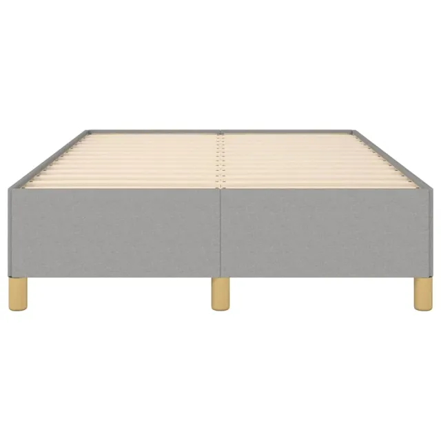 Cadre de lit sans matelas gris clair 120x190 cm tissu