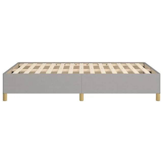 Cadre de lit sans matelas gris clair 120x190 cm tissu