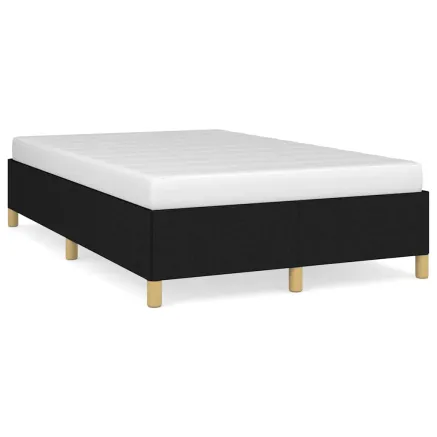 Cadre de lit sans matelas noir 120x190 cm tissu 2